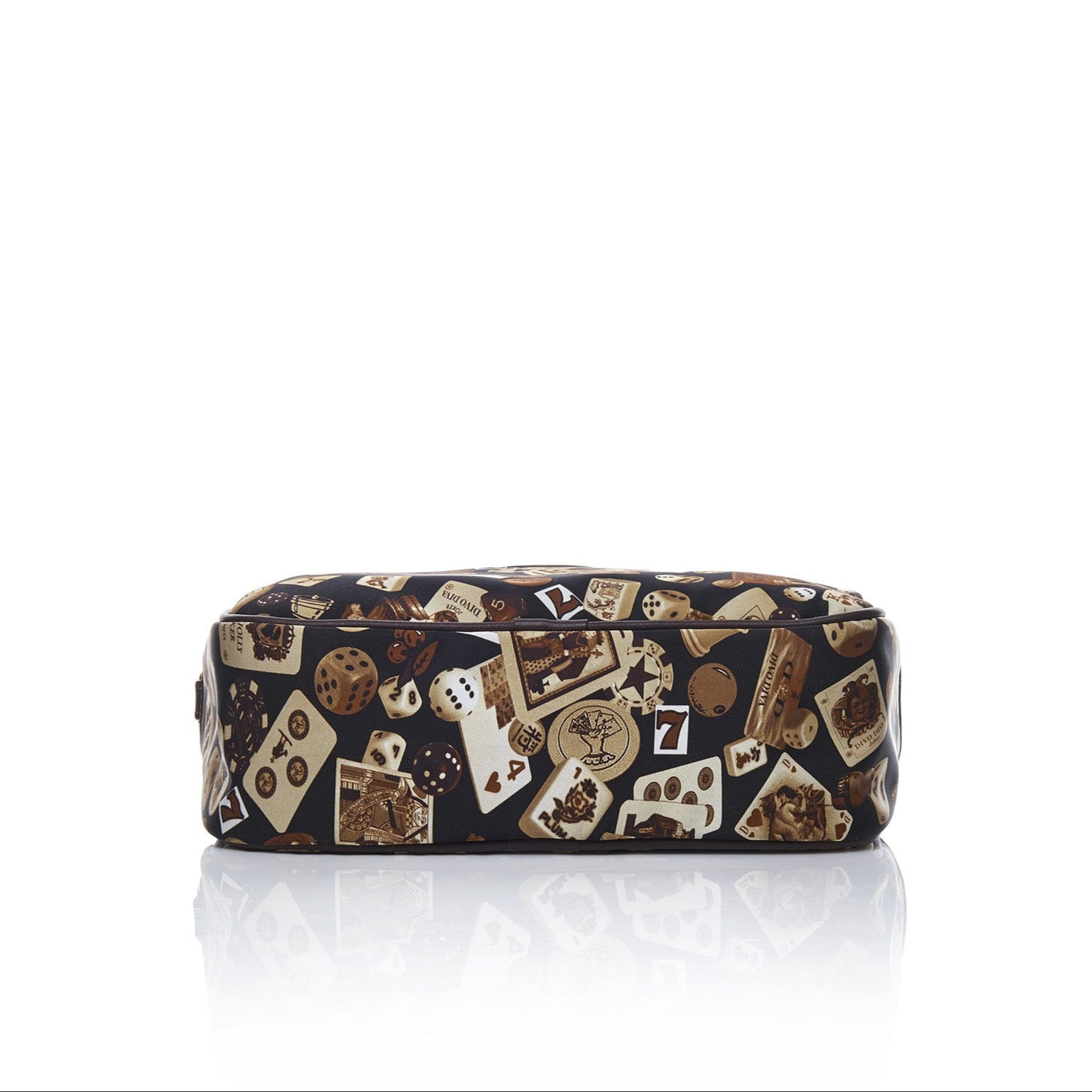 Las Vegas Tracolla con catene in Nylon con Disegno Gambling Classic Marrone/Cacao