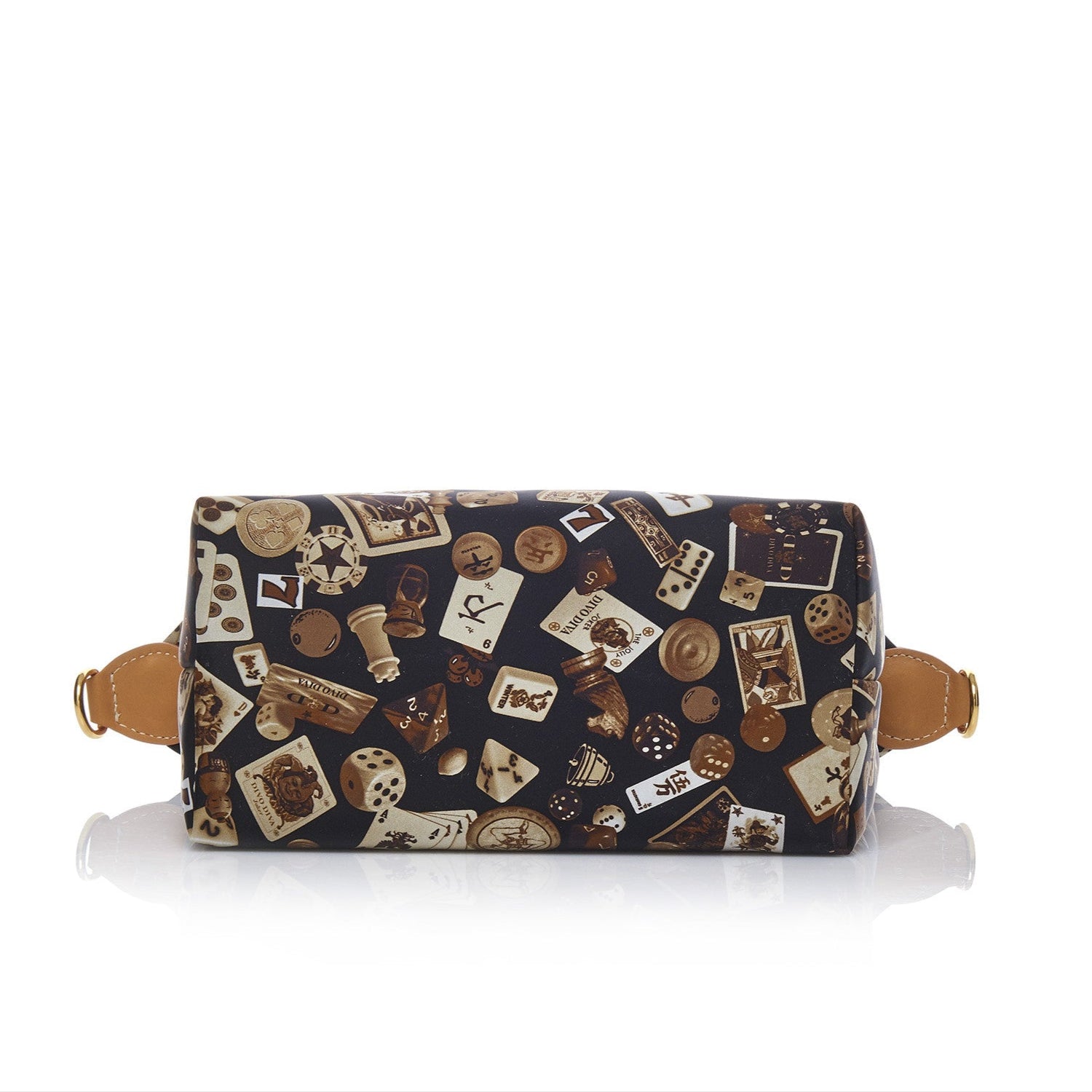 Dublin Tracolla in Nylon con Disegno Gambling Classic Marrone/Biscotto