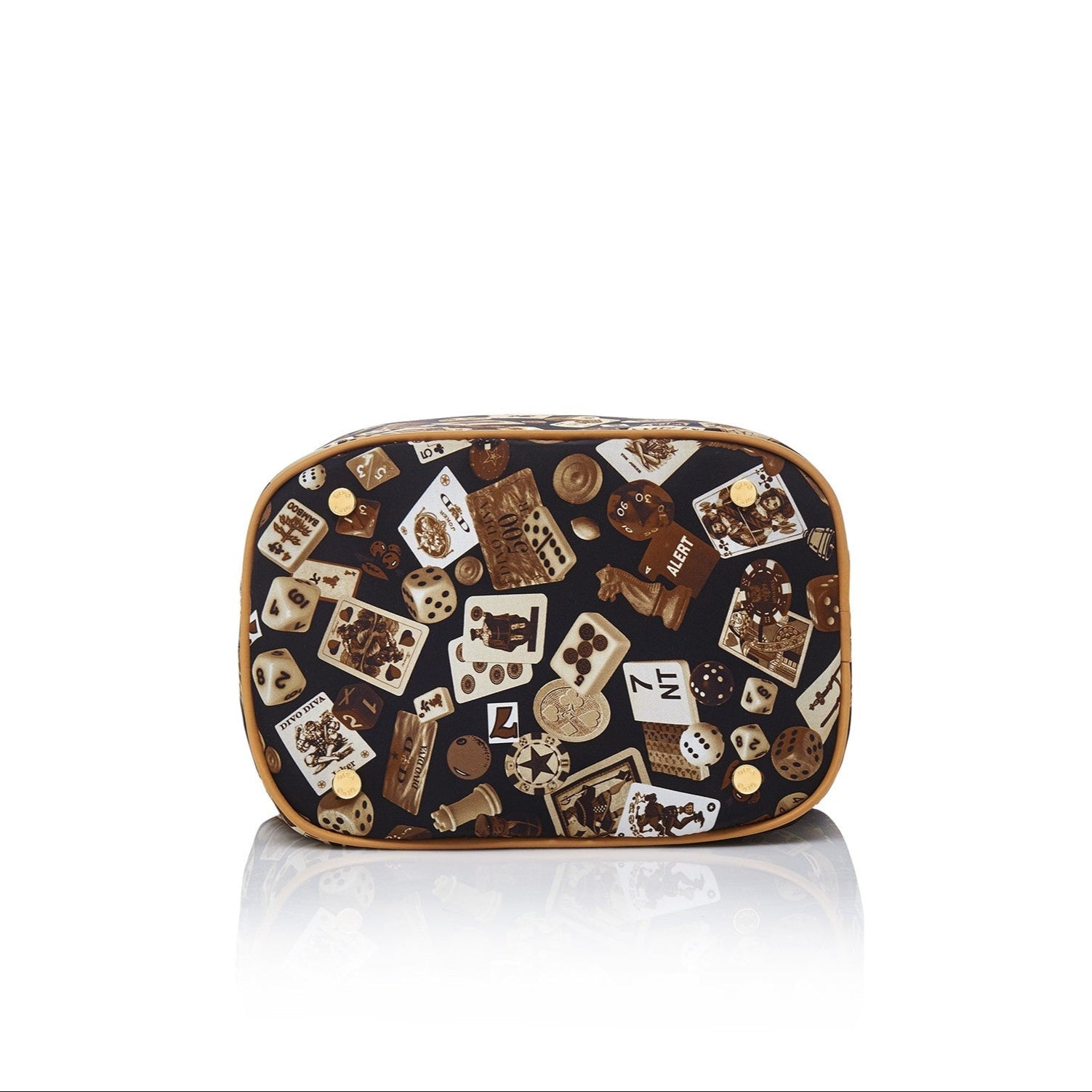 Casablanca Secchiello con catene in Nylon con Disegno Gambling Classic Marrone/Biscotto