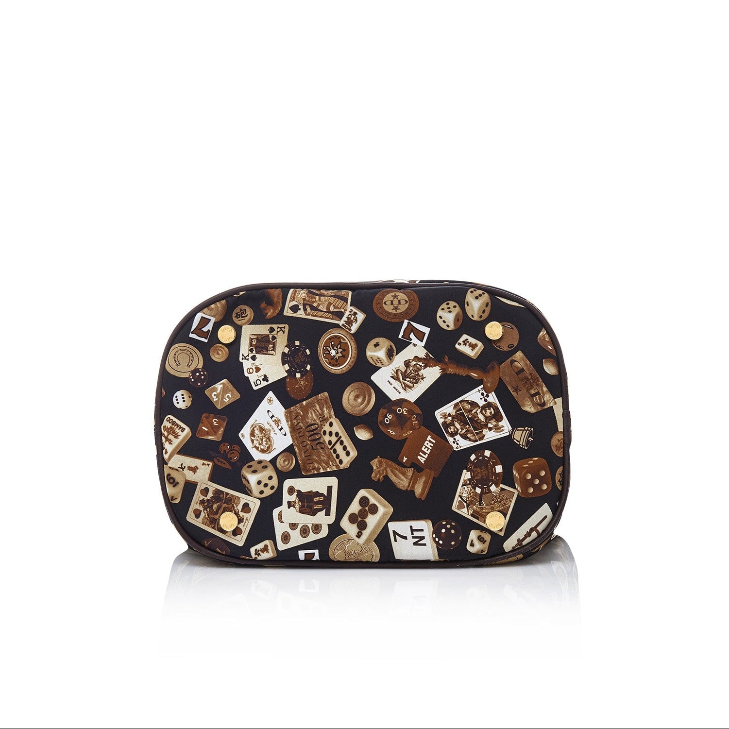 Casablanca Secchiello con catene in Nylon con Disegno Gambling Classic Marrone/Cacao