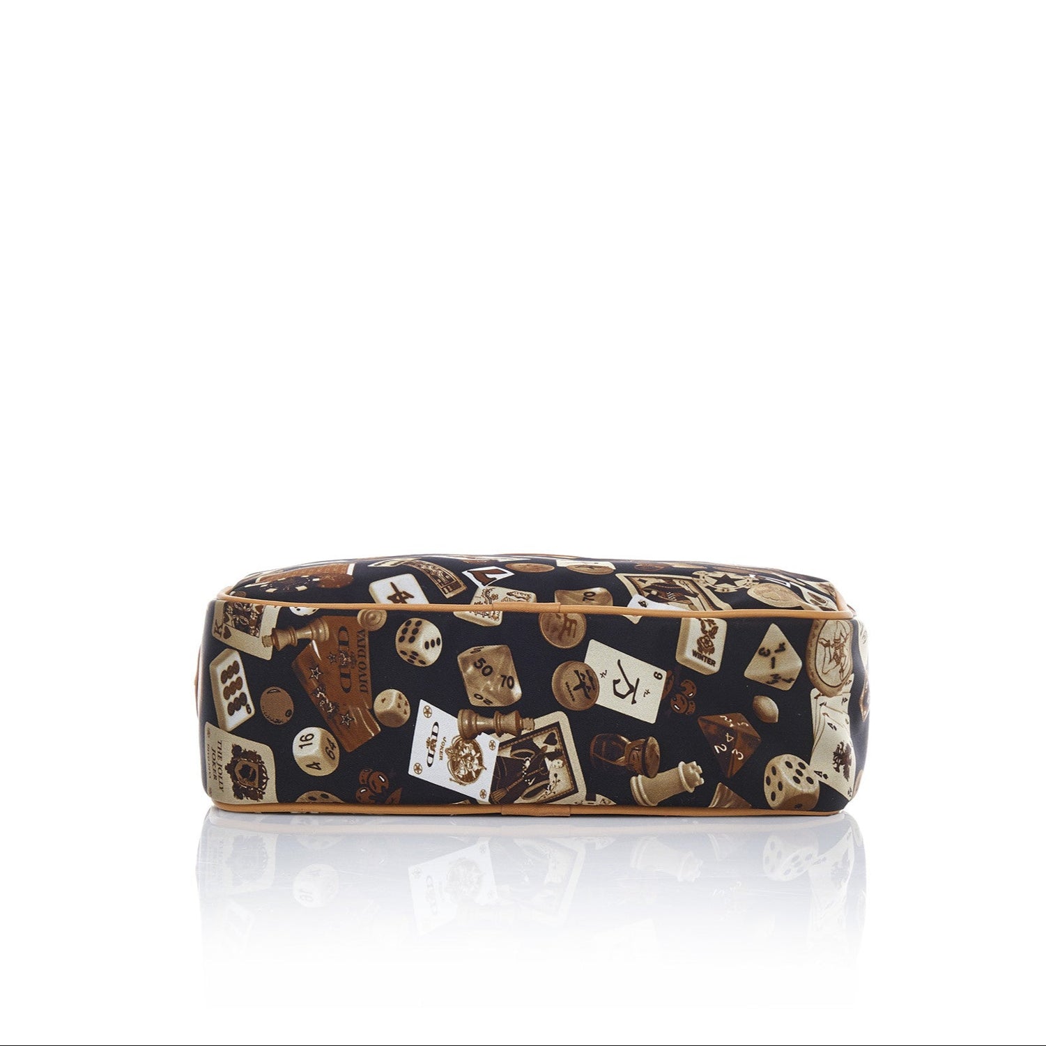 Las Vegas Tracolla con catene in Nylon con Disegno Gambling Classic Marrone/Biscotto